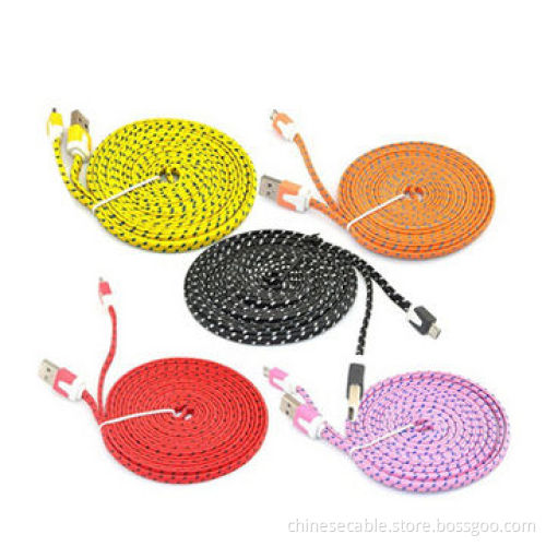 Braided Fabric Micro USB Date Sync Charger Cable for Android HTC, Samsung Galaxy S3/S4,Sony,LG,Nokia